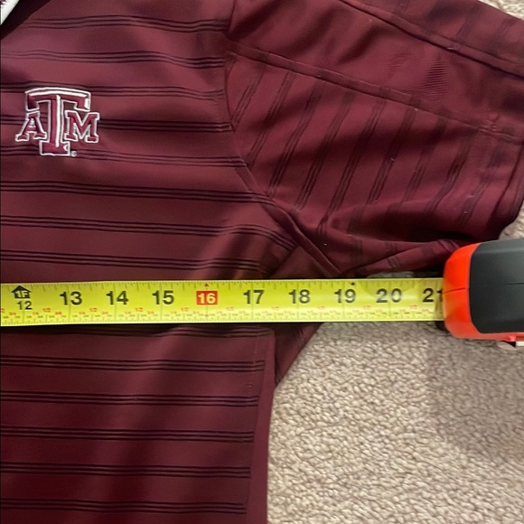 Maroon Texas A&M Golf Jersey with White Collar - Picture 2 of 3